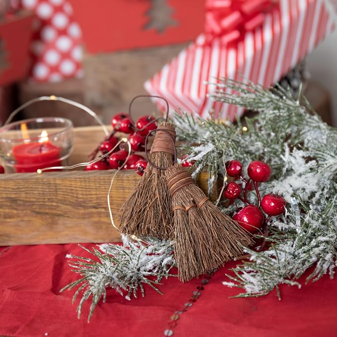 Apple Splendor Scented Broom – 6 Inch Rustic Heather Broom - Image 4