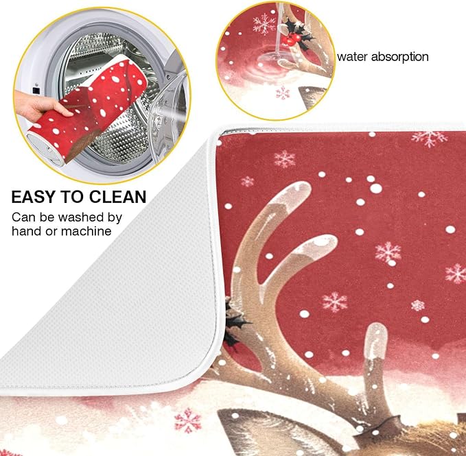 Christmas Reindeer Dish Drying Mat - Image 4