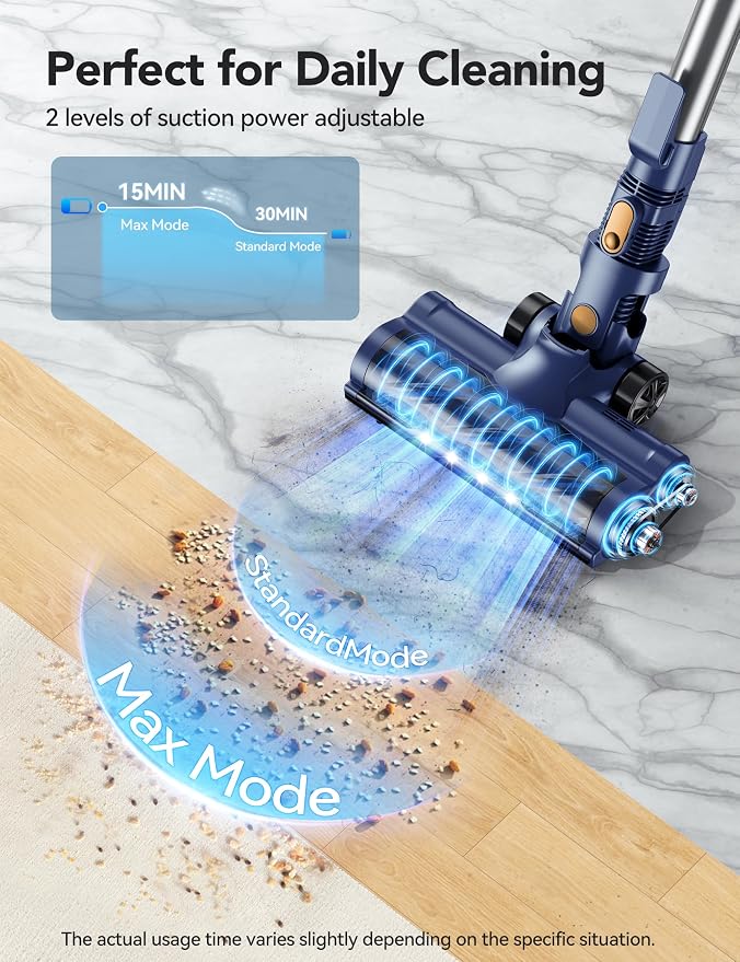 Cordless Vacuum Cleaner, Rapid Clean 23 Kpa Powerful Suction, 1.3 L Large - Image 2