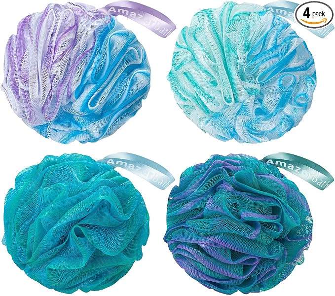 AmazerBath Loofah Sponge 60g/Piece, Exfoliating Bath Sponge Body Scrubber by AmazerBath