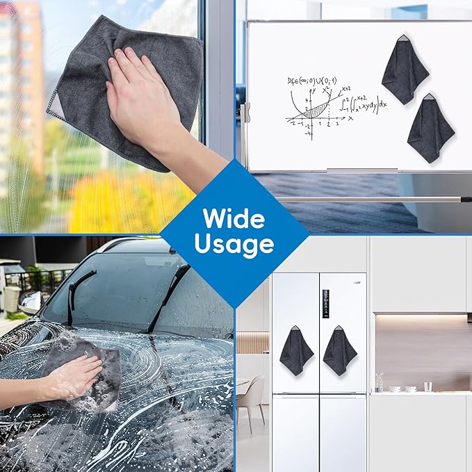 4 Pack Magnetic Microfiber Cleaning Cloth, Dry Erase Erasers Cleaner - Image 7