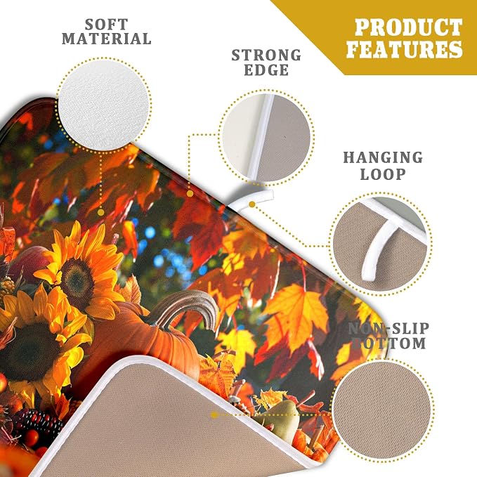 Fall Harvest Pumpkin Dish Drying Mat - Image 4