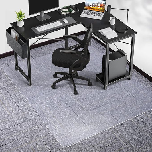 Chair Mat for Carpet, SALLOUS 46" x 60" Office Chair Mat for Carpeted Floors by SALLOUS