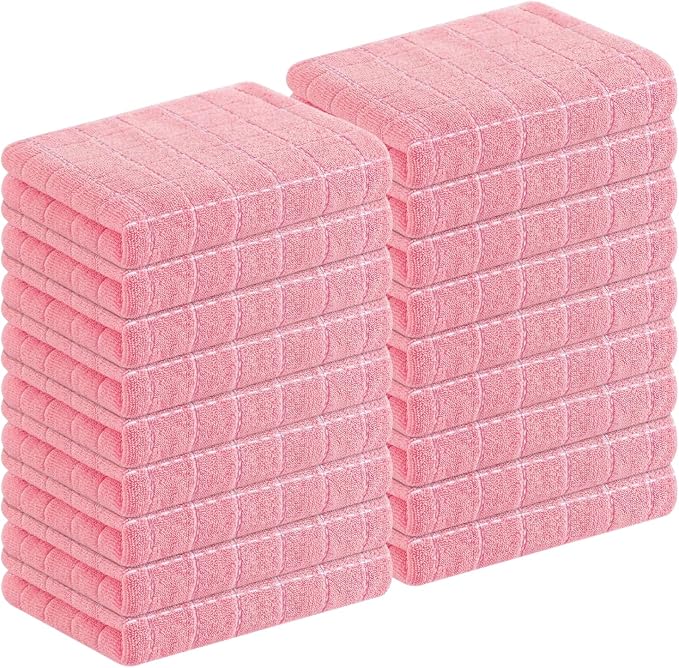 Homaxy 100% Cotton Terry Kitchen Towels, Checkered Designed, Soft and Super by Homaxy