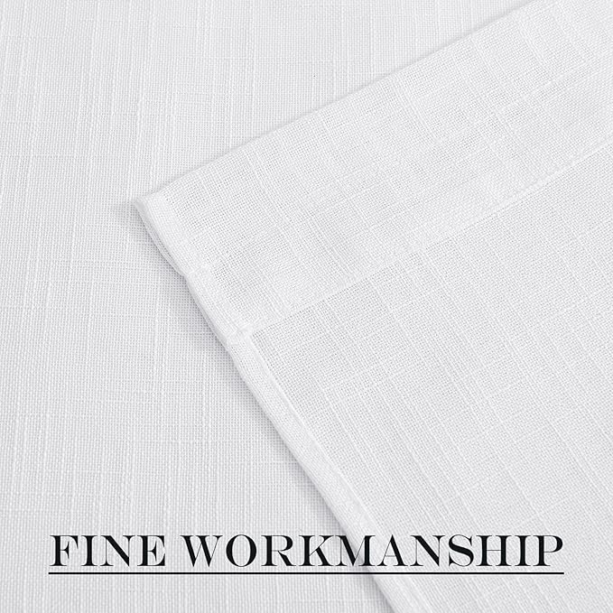 NICETOWN French Door Curtain Panel Linen Look Classroom Window Shade Sidelight - Image 6