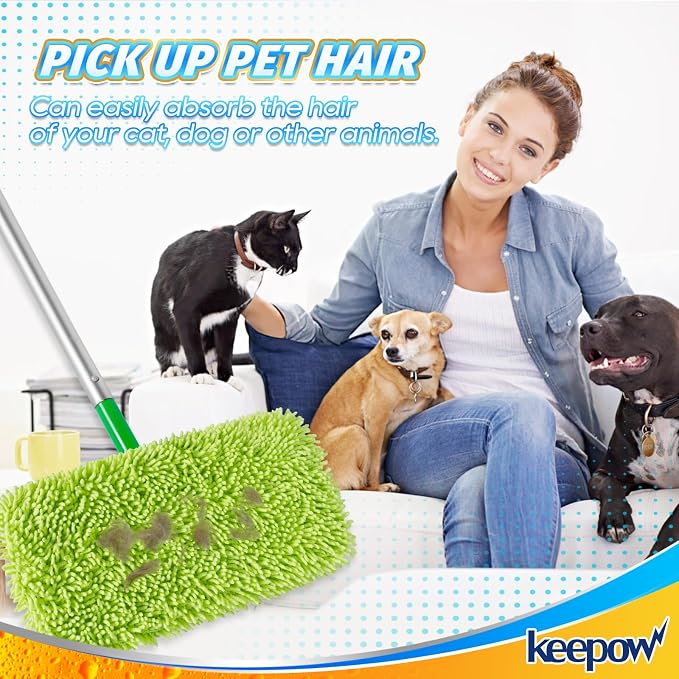 KEEPOW Reusable Microfiber Mop Pads Compatible - Image 4