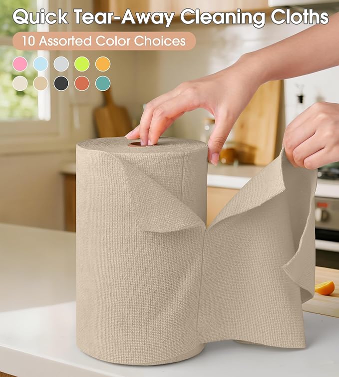 KitchLife Microfiber Cleaning Cloth Roll, 100 Pack - Image 6