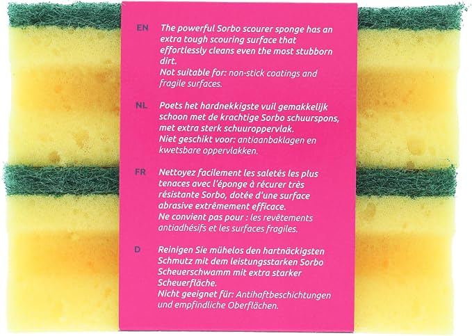 Sorbo Extra Large Scouring Sponges, Extra Strong Cleaning sponges - Image 3