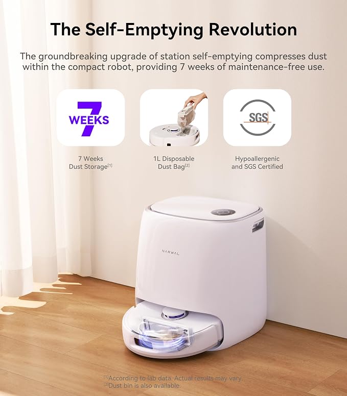 NARWAL Freo X Ultra Robot Vacuum and Mop Combo, 8200Pa Robot Mop & Vacuum - Image 6