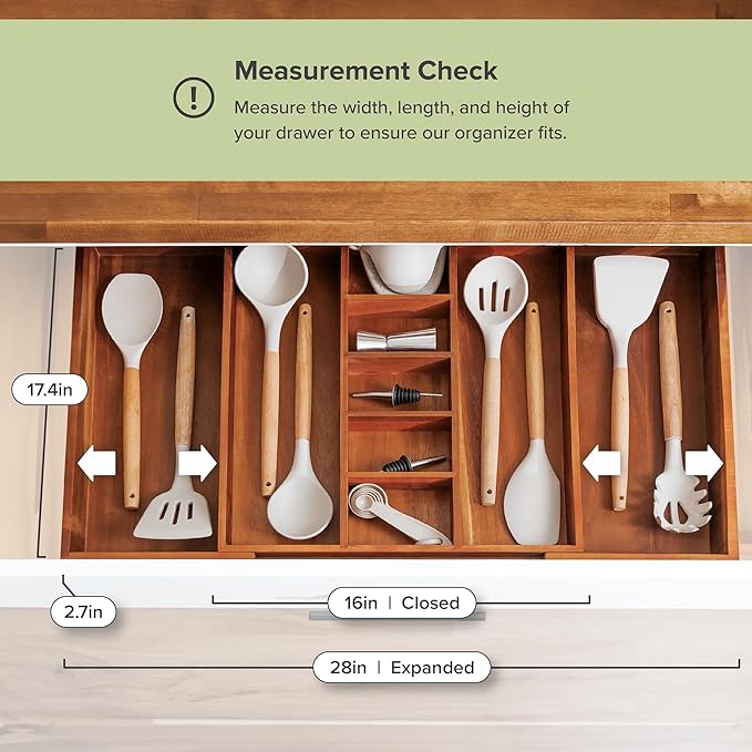 KitchenEdge Adjustable Kitchen Drawer Organizer - Image 4
