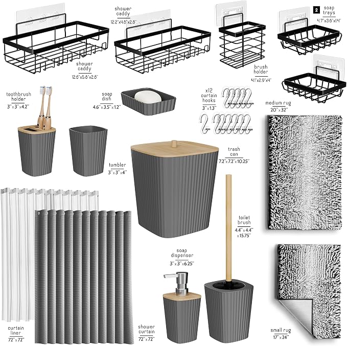 Clara Clark Bathroom Accessories Set - Image 3