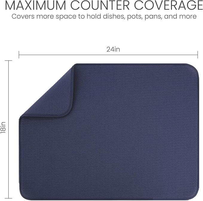 Bellemain XXL Dish Mat Microfiber Dish Drying Mat, Super absorbent - Image 2