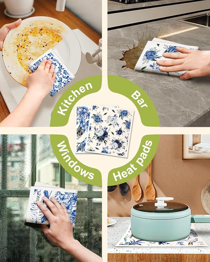 6 Pack Swedish Dishcloths for Kitchen - Image 6