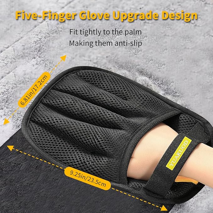 Pet Hair Removal Glove for Cats & Dogs, Upgraded Five-Finger Electrostatic Pet - Image 2