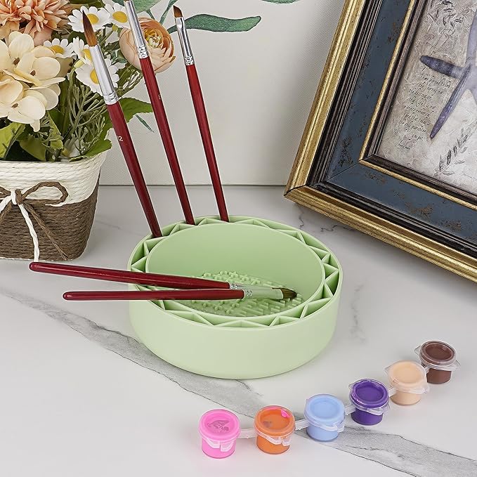Pen Brush Washer, Watercolor Brush Cleaner, Silicone Brush Bowl Clean, Brush - Image 4