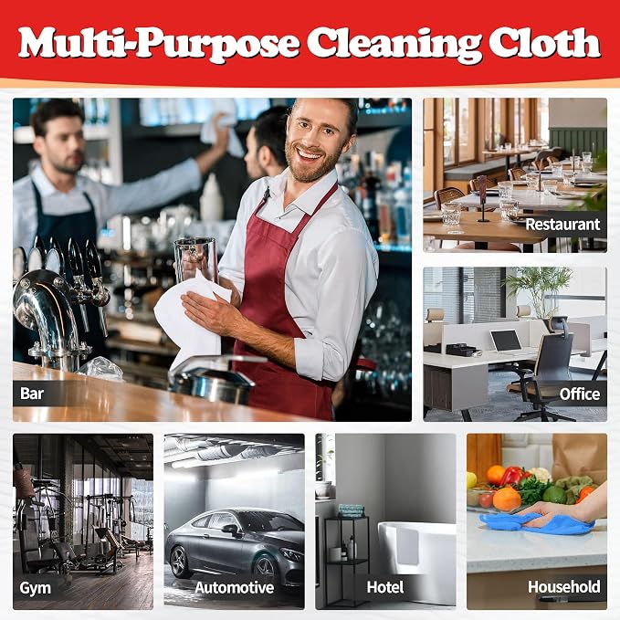 FIXSMITH Shop Towels, Microfiber Cleaning Cloth Bulk, 24 Pack Microfiber Towels - Image 7