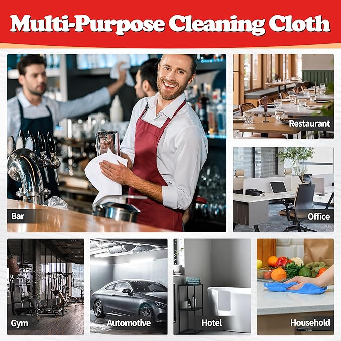 FIXSMITH Shop Towels, Microfiber Cleaning Cloth Bulk, 200 Pack Microfiber Towels - Image 7