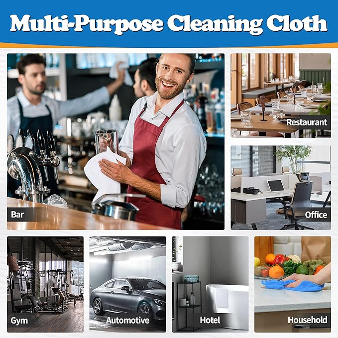 FIXSMITH Microfiber Cleaning Cloth, Shop Towels Bulk, Microfiber Towels - Image 5