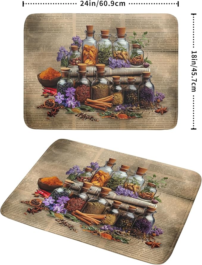 Herbs Kitchen Dish Drying Mat - Image 2