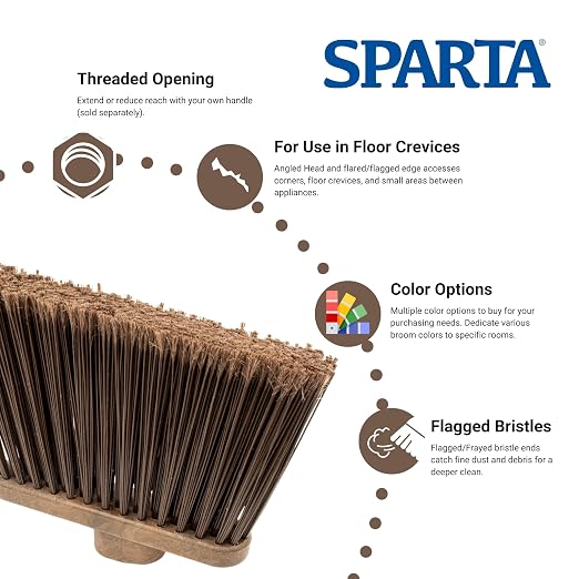 SPARTA Plastic Broom Head, Flagged - Image 2