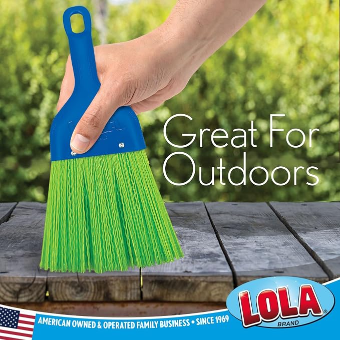 LOLA Heavy Duty Whisk Broom, Hand Brush, 2 Pack Durable Bristles, Whisks Away - Image 4