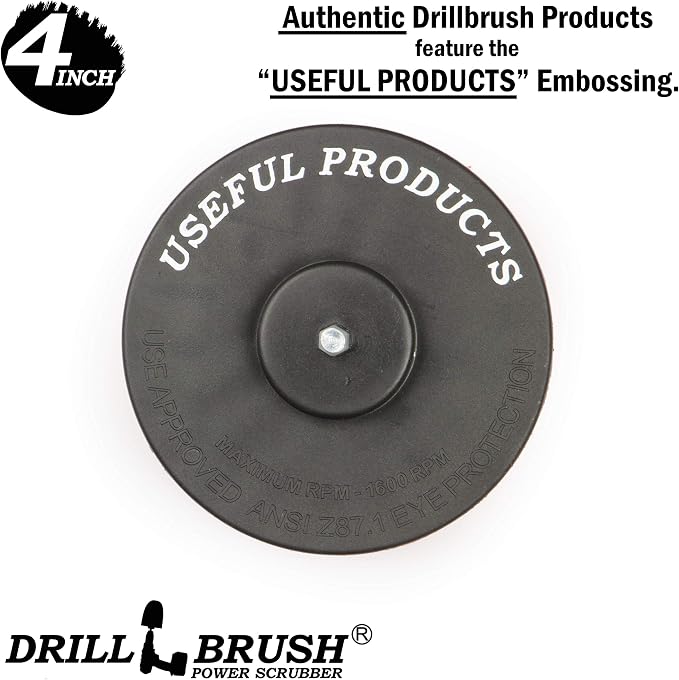 Drill Brush - Indoor/Outdoor Medium and Stiff 4-inch Round - Spin Brush - Combo - Image 8