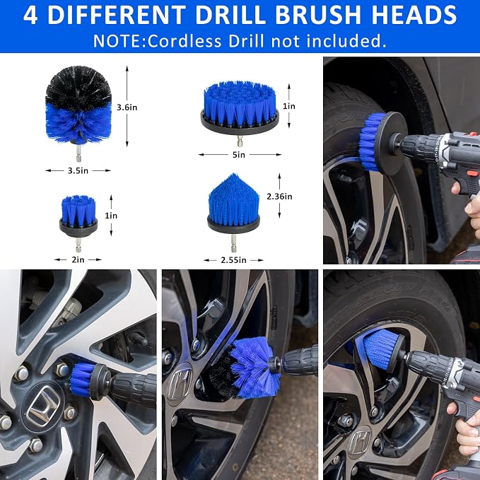 AUTODECO 30Pcs Car Detailing Brush Set, Car Detailing Kit, Auto Detailing Drill - Image 2
