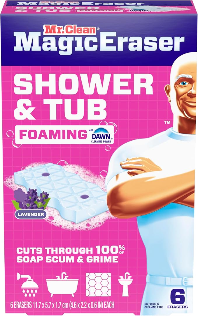 Mr. Clean Magic Eraser Sponge, Tub Cleaner, Soap Scum Remover, Bathroom - Image 15