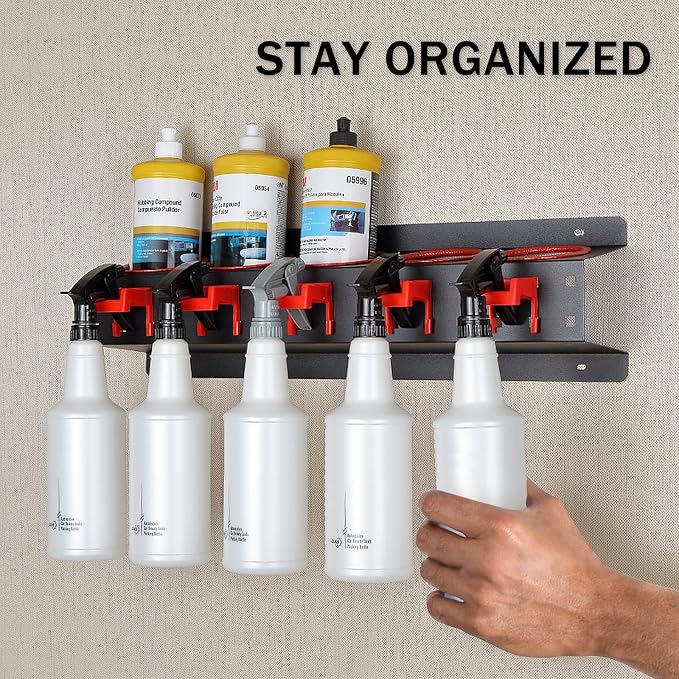 Spray Bottle Storage Rack Hanging Rail Car Beauty Shop Accessory Display Auto - Image 3