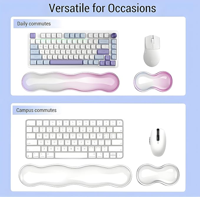 Gel Keyboard and Mouse Wrist Rest Set, 2-PC Cute Wrist Rest - Image 5