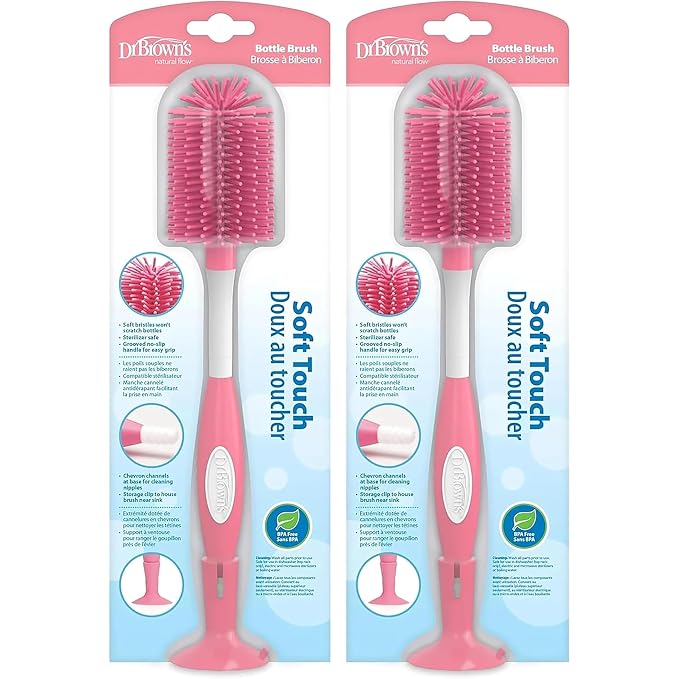 Dr. Brown's Soft Touch No Scratch Baby Bottle Cleaning Brush Nipple Cleaner by DrBrowns