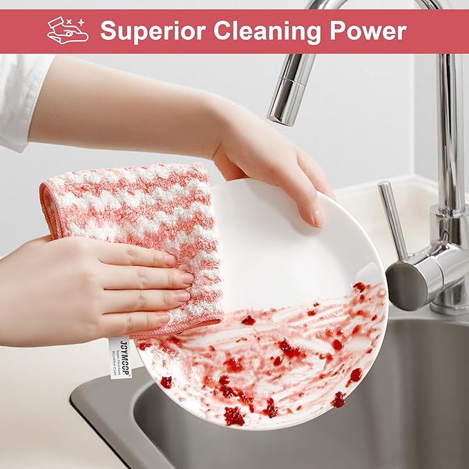 JOYMOOP 18 Pack Microfiber Cleaning Cloth, Kitchen Towels - Image 4