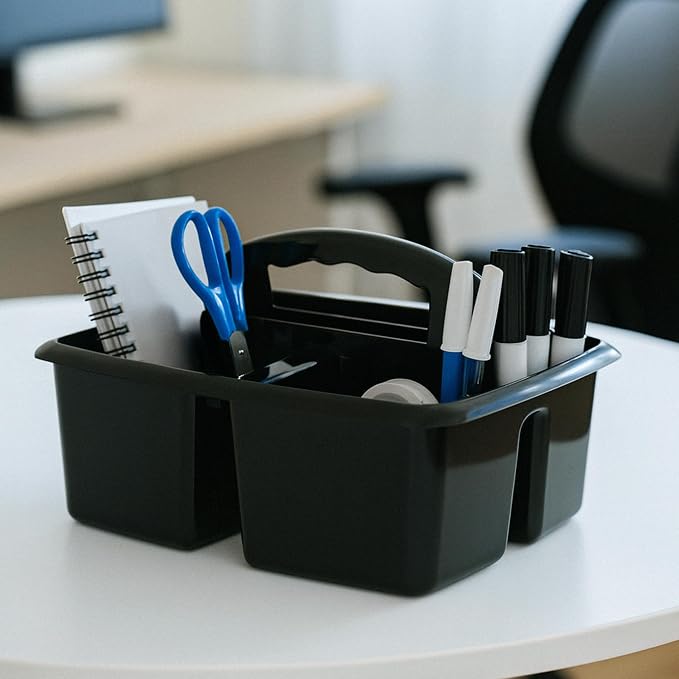 Storex 3-Compartment Small Cleaning Caddy – Multipurpose Supply Organizer - Image 4