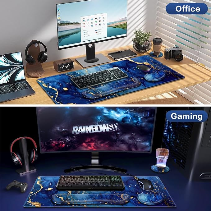 Desk Mat Blue, Large Gaming Mouse Pad - Image 7
