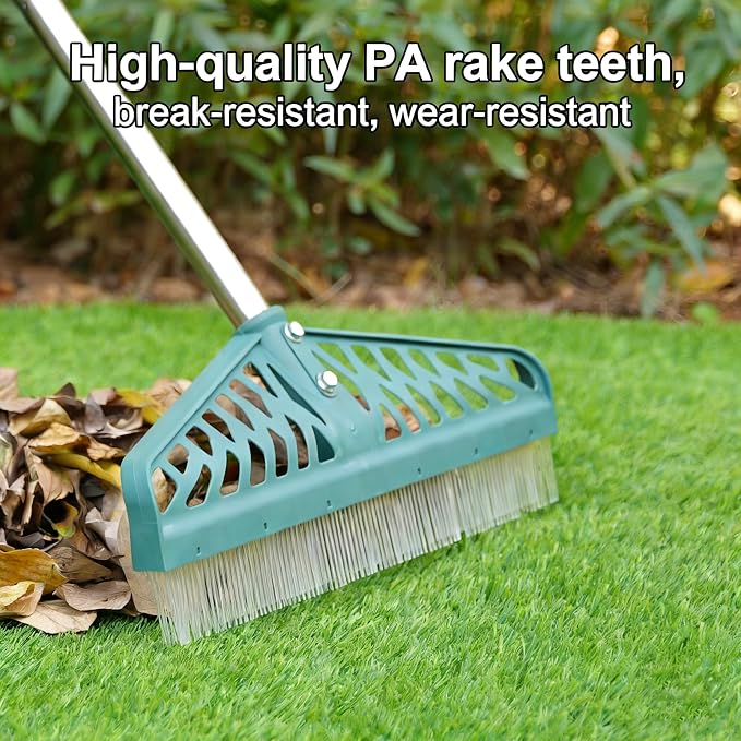 Artificial Turf Rake with Adjustable Steel Handle from 32 to 61 Inch, Durable - Image 3