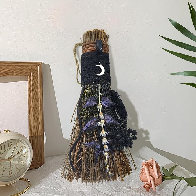 Cinnamon Broom 7.5 Inch Handmade Witch Broom by Teeloray