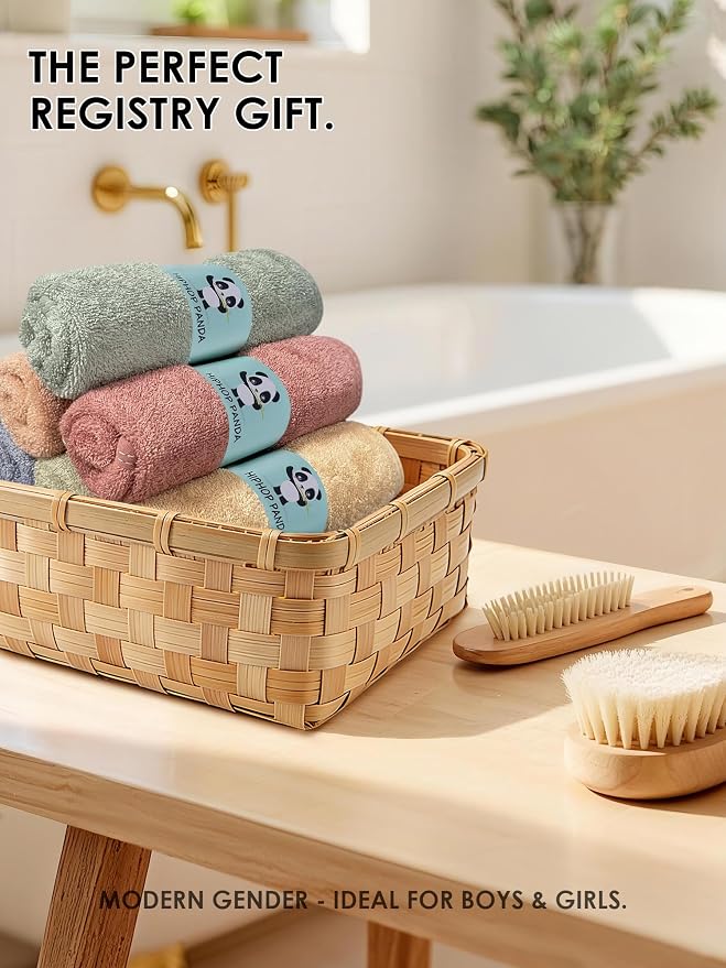 HIPHOP PANDA Baby Washcloths, Rayon Made from Bamboo - Image 6
