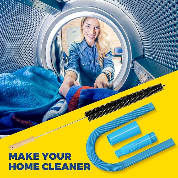 Holikme 2 Pieces Dryer Vent Cleaner Kit, Dryer Lint Vacuum Attachment and - Image 7