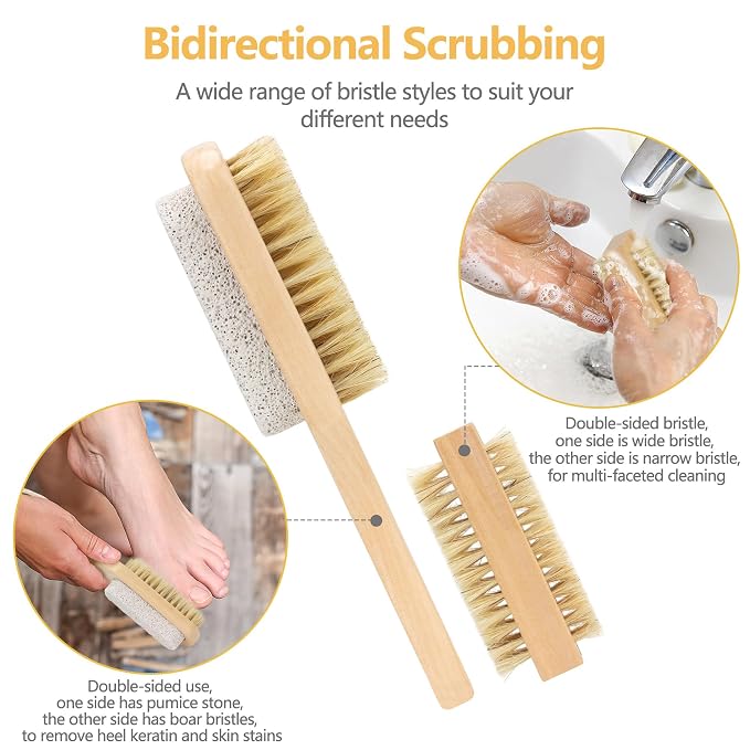 Wooden Nail Cleaning Brush, for Scrubber Hand Fingernails and Toenail As Well - Image 5