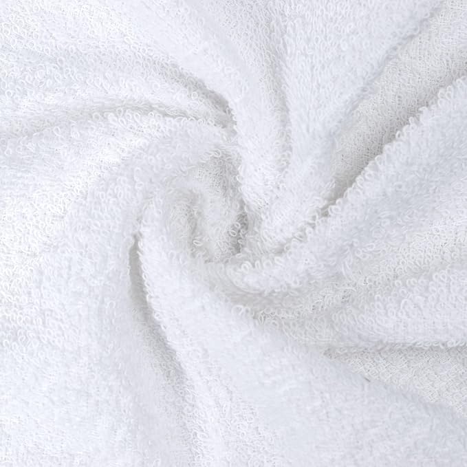 Terry Washcloths – 12x12 Inches – Pack of 10 – Grey & White – Highly Absorbent - Image 8