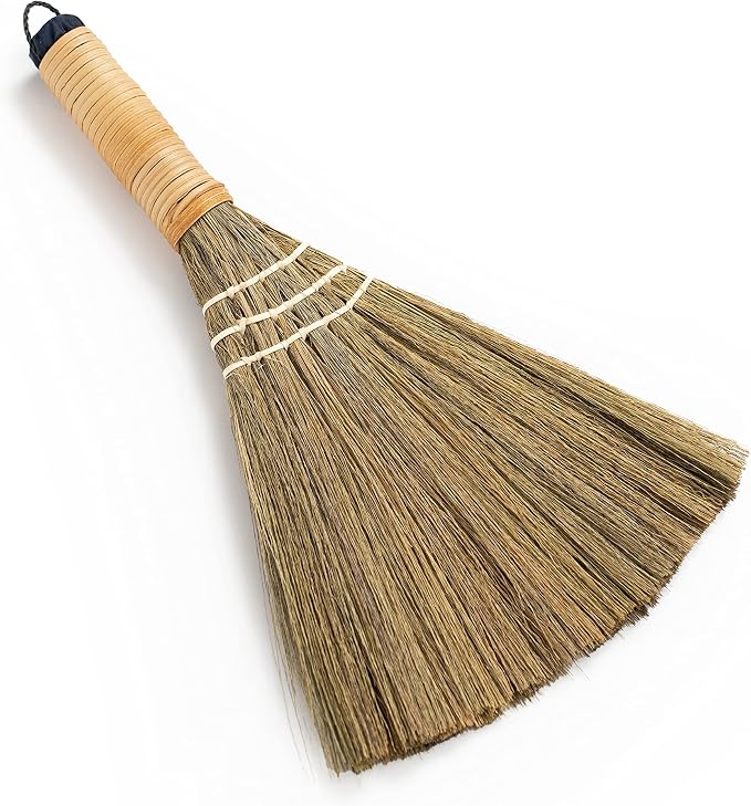 Set of 2 Brooms for Kid 12.6 inch- Vietnamese Natural Straw Soft Broom - Image 3