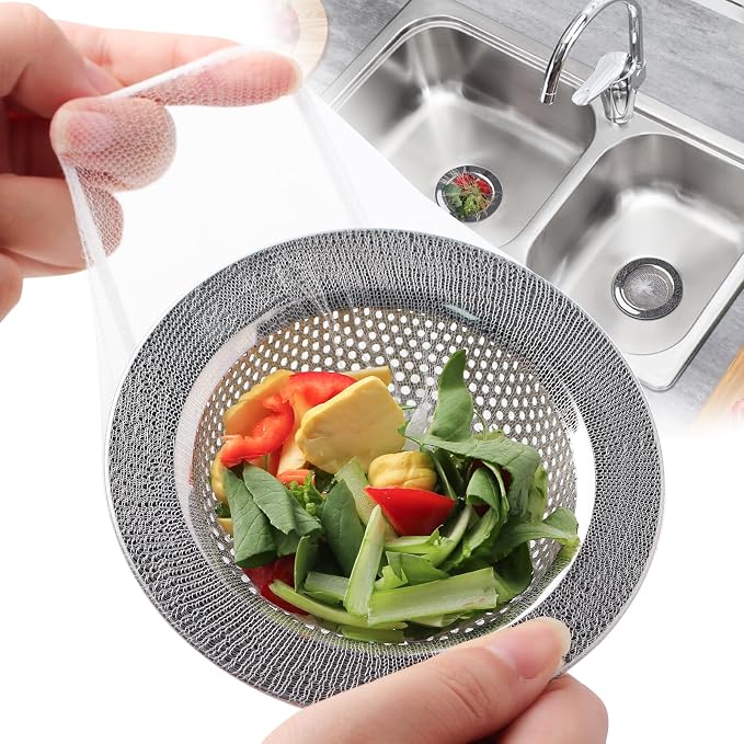 300 PCS Kitchen Sink Strainer Mesh Bag, Small Disposable Mesh Sink Strainer Bags by Unknown