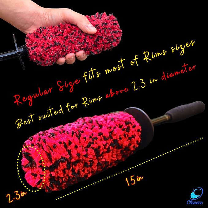 Premium Microfiber Wheel Brush | Soft Non-Metallic Rim Cleaner & Wheel Brush | - Image 3