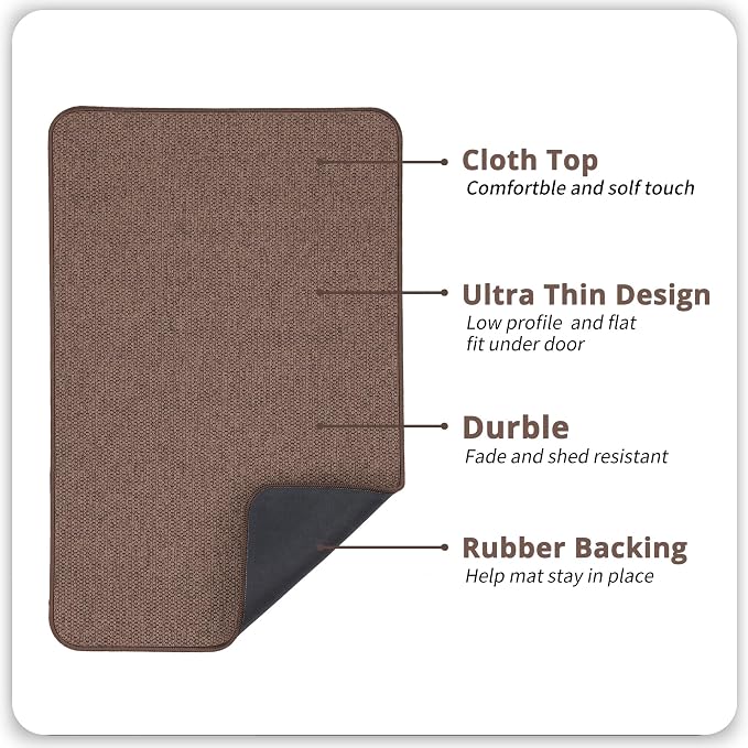 Bath Mat, Ultra Thin Bathroom Rugs, Rubber Bath Mats - Image 2