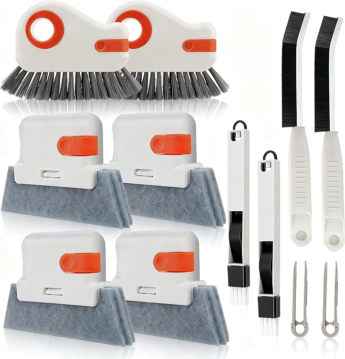 12pcs Window Track Cleaner Tool Set, Window Sill & Groove Cleaning Brushes by Unknown
