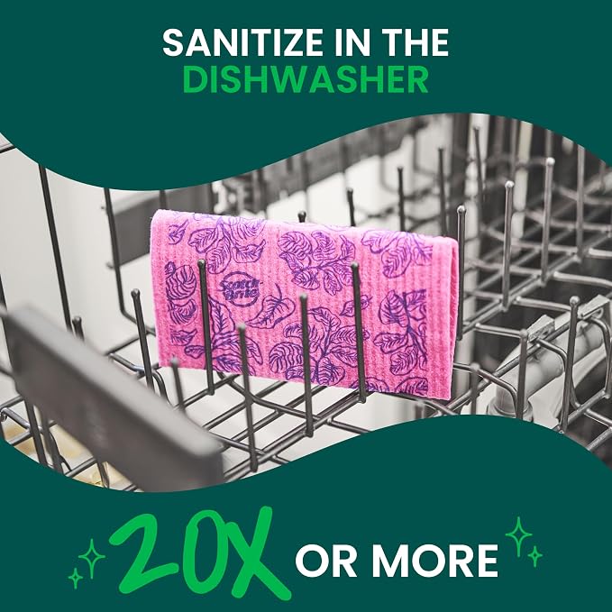 Scotch-Brite Sponge Cloths, and Decorative Cleaning Towel, Dishwasher-Safe - Image 7