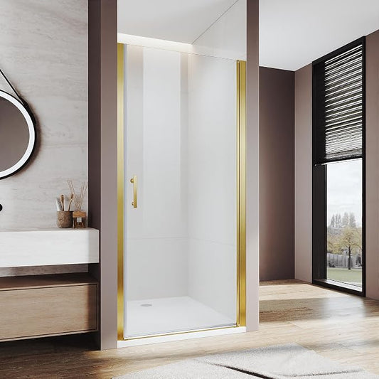 Glass Shower Door 31.5-33" W x 72" H, UCALAFEE Frameless Pivot Shower Door by Ucalafee
