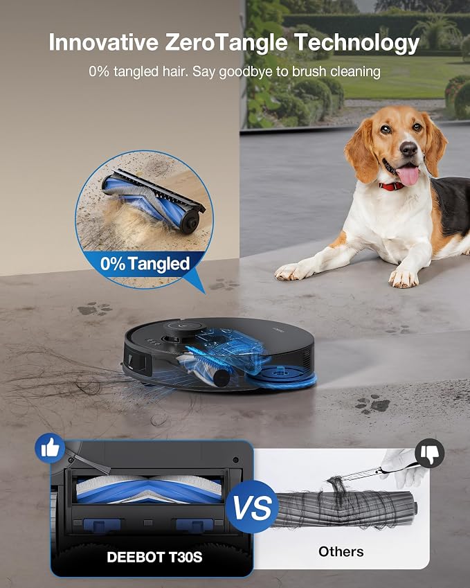 ECOVACS DEEBOT T30S Robot Vacuum and Mop, ZeroTangle Technology, TruEdge - Image 3
