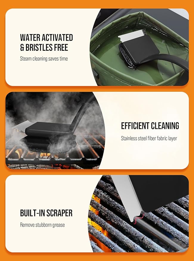 Grill Brush Bristle Free, Grill Cleaner Brush - Image 2