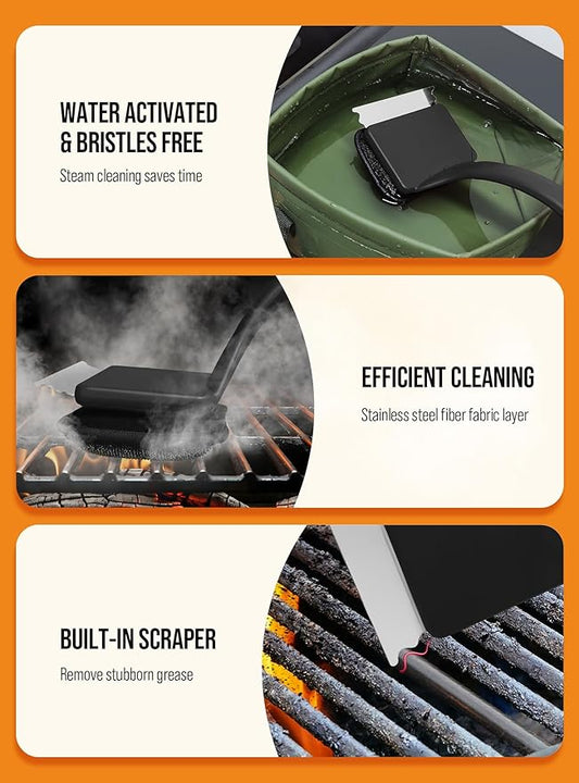 Grill Brush Bristle Free, Grill Cleaner Brush - Image 2